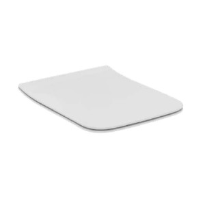 Coprivaso Slim Blend Cube bianco lucido a chiusura rallentata - Ideal