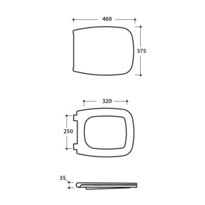 Coprivaso rimovibile con chiusura tradizionale Daily bianco lucido 2