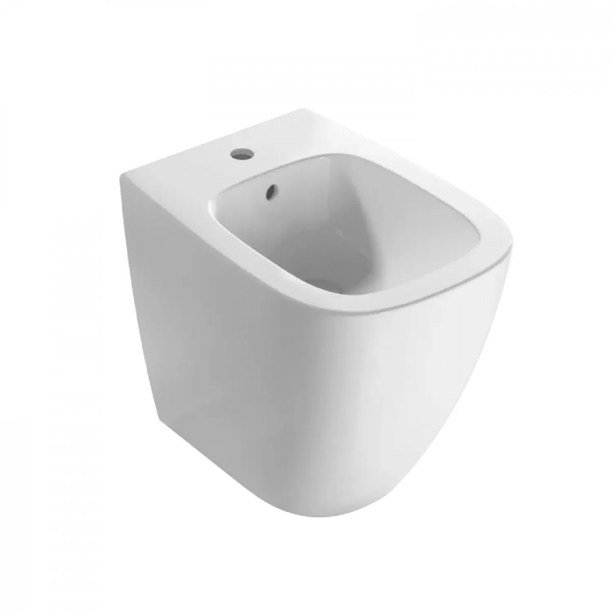 Bidet a terra filo muro Genesis 50x36 cm bianco lucido - Globo