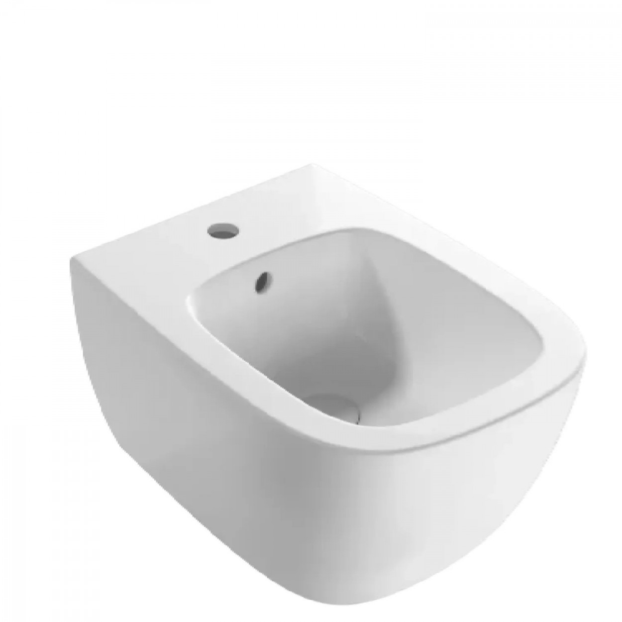 Bidet sospeso filo muro Genesis 50x36 cm bianco lucido - Globo