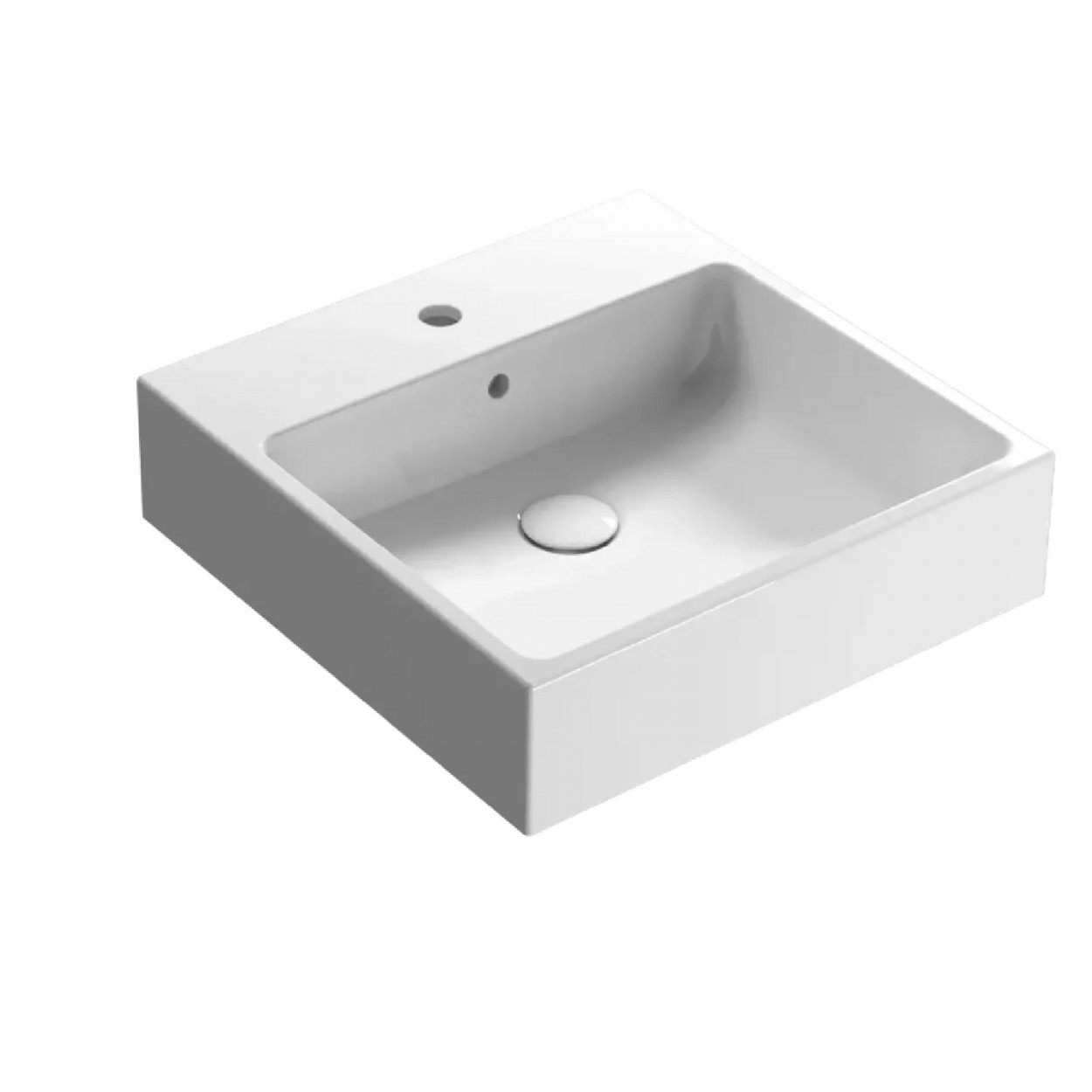 Lavabo da appoggio con troppopieno Classic bianco lucido - Globo