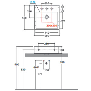 Lavabo da appoggio con troppopieno Classic bianco lucido - Globo 2