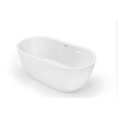 Vasca da bagno ovale Chic centro stanza 150x80x60h cm bianco lucido Ja