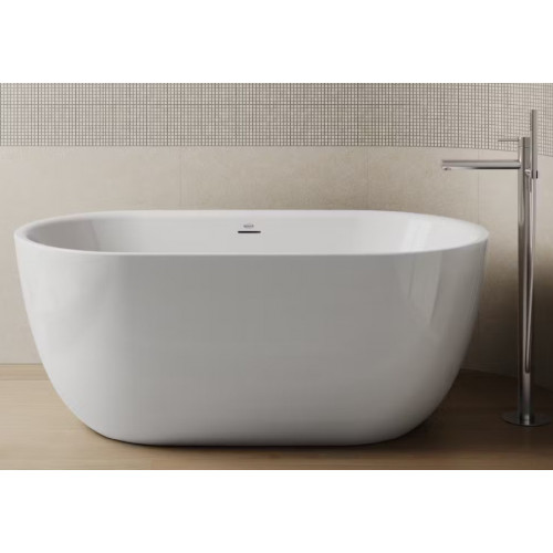Vasca da bagno ovale Chic centro stanza 150x80x60h cm bianco lucido Ja