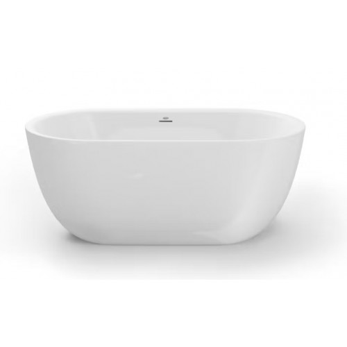 Vasca da bagno ovale Chic centro stanza 150x80x60h cm bianco lucido Ja
