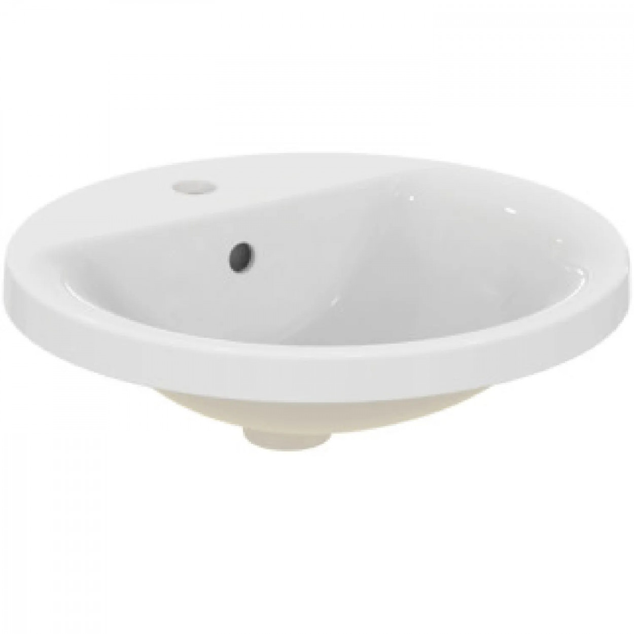 Lavabo da incasso soprapiano 48 cm Connect bianco lucido - Ideal Stand