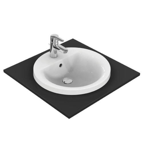 Lavabo da incasso soprapiano 48 cm Connect bianco lucido - Ideal Stand