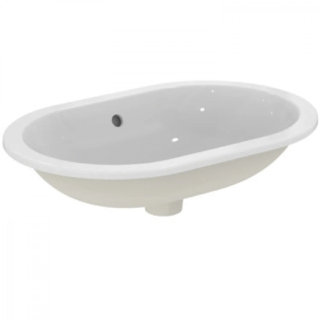 Lavabo da incasso soprapiano con troppopieno 62 cm Connect bianco luci