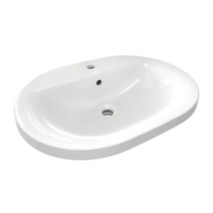 Lavabo da incasso soprapiano 62 cm Connect bianco lucido - Ideal Stand