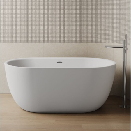 Vasca da bagno ovale Chic centro stanza 150x80x60h cm bianco satinato