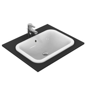 Lavabo da incasso soprapiano 58 cm Connect bianco lucido - Ideal Stand 2