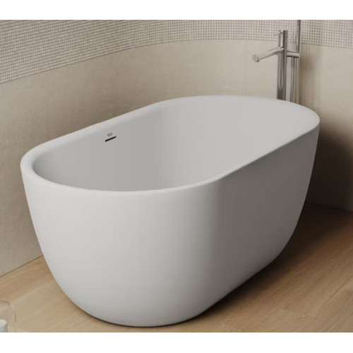Vasca da bagno ovale Chic centro stanza 150x80x60h cm bianco satinato