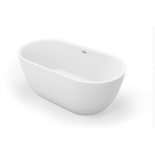 Vasca da bagno ovale Chic centro stanza 150x80x60h cm bianco satinato