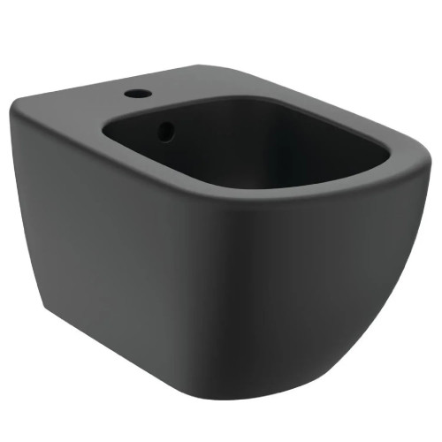 Bidet sospeso Tesi nero opaco con fissaggi nascosti - Ideal Standard