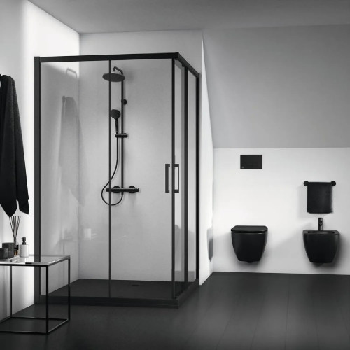 Bidet sospeso Tesi nero opaco con fissaggi nascosti - Ideal Standard