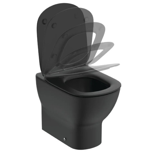 Vaso a terra Tesi nero opaco Ideal Standard | Acquablade + Coprivaso S