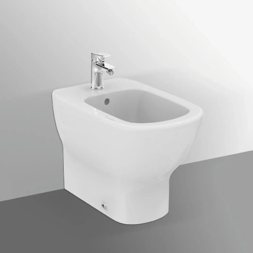 Bidet a Terra Filo Muro Tesi 55x36 cm Bianco Opaco - Ideal Standard