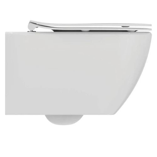 Vaso sospeso Tesi bianco lucido con Acquablade e coprivaso slim soft c