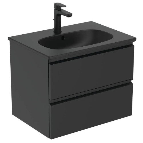 Lavabo Top da Incasso 60 cm Tesi Nero Opaco | Ideal Standard - Design