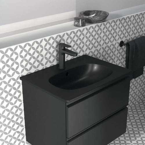 Lavabo Top da Incasso 60 cm Tesi Nero Opaco | Ideal Standard - Design