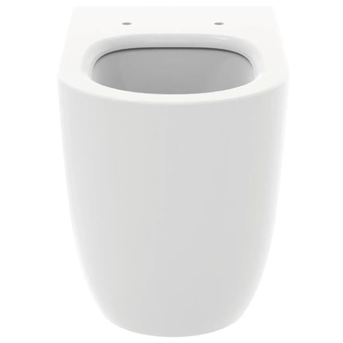 Vaso a terra filo muro AquaBlade Blend Curve bianco opaco | Ideal Stan