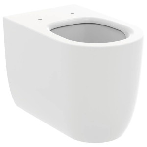 Vaso a terra filo muro AquaBlade Blend Curve bianco opaco | Ideal Stan