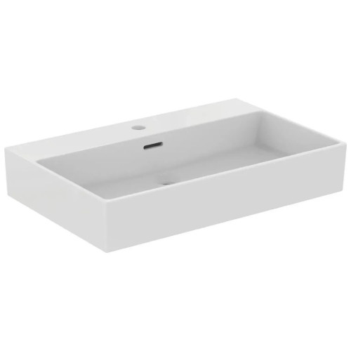 Lavabo da appoggio rettangolare 70x45 cm Extra bianco lucido - Ideal S