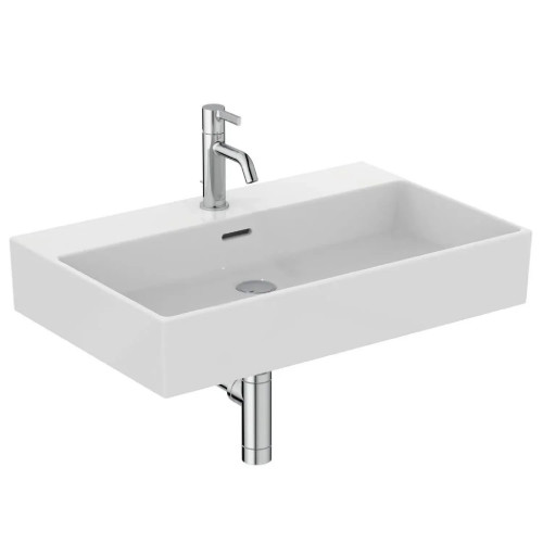Lavabo da appoggio rettangolare 70x45 cm Extra bianco lucido - Ideal S