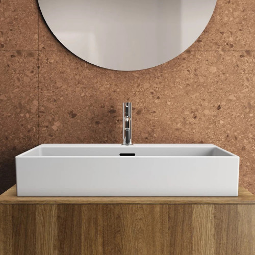 Lavabo da appoggio rettangolare 70x45 cm Extra bianco lucido - Ideal S