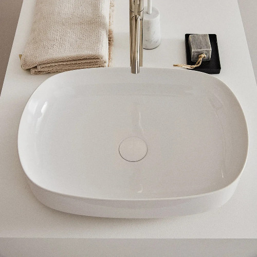 Lavabo da appoggio ovale 55 cm Linda-X bianco lucido - Ideal Standard