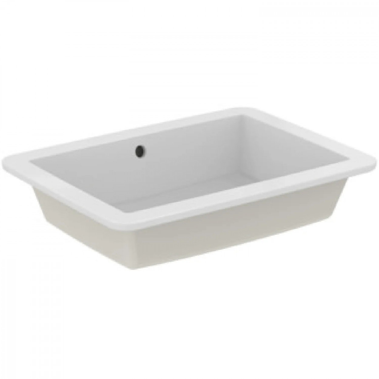 Lavabo da incasso rettangolare soprapiano 59.5x44 cm Strada bianco luc