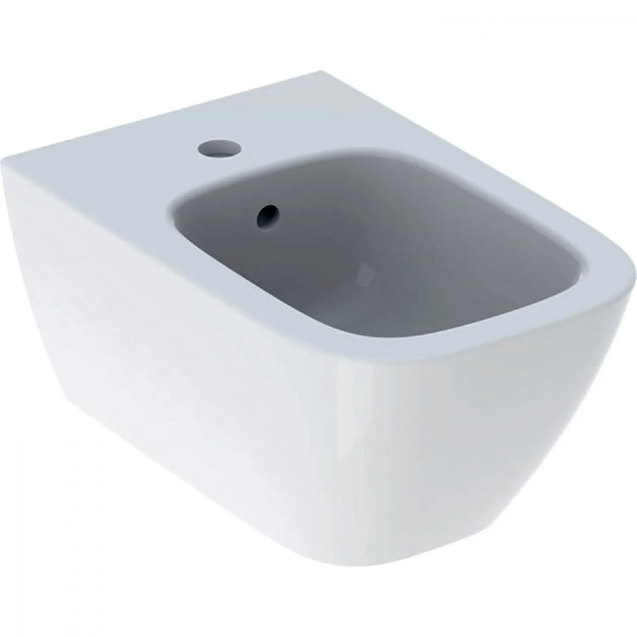 Bidet sospeso filo muro Smile Square 54x35 cm bianco lucido - Geberit