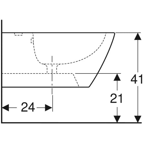 Bidet sospeso Smile Square 54x35 cm bianco lucido - Geberit
