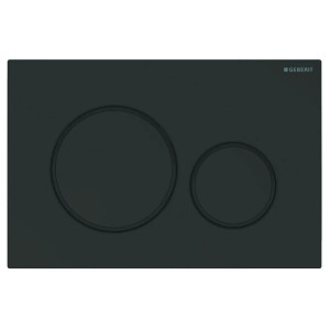 Placca Sigma20 Geberit doppio tasto nero opaco per WC - Meglioalge