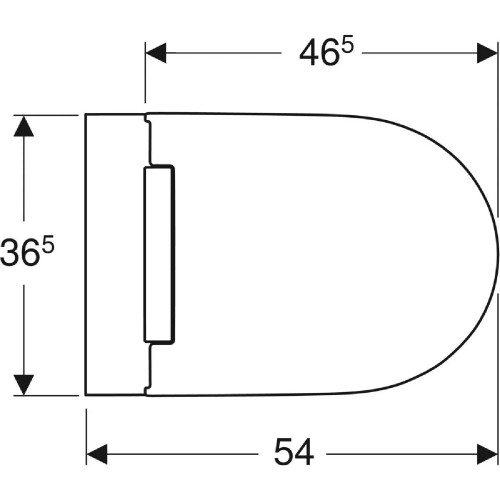 Vaso sospeso TurboFlush One bianco lucido con sedile - Geberit