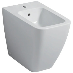Bidet a terra filo muro Icon Square bianco lucido - Geberit Meglioalge