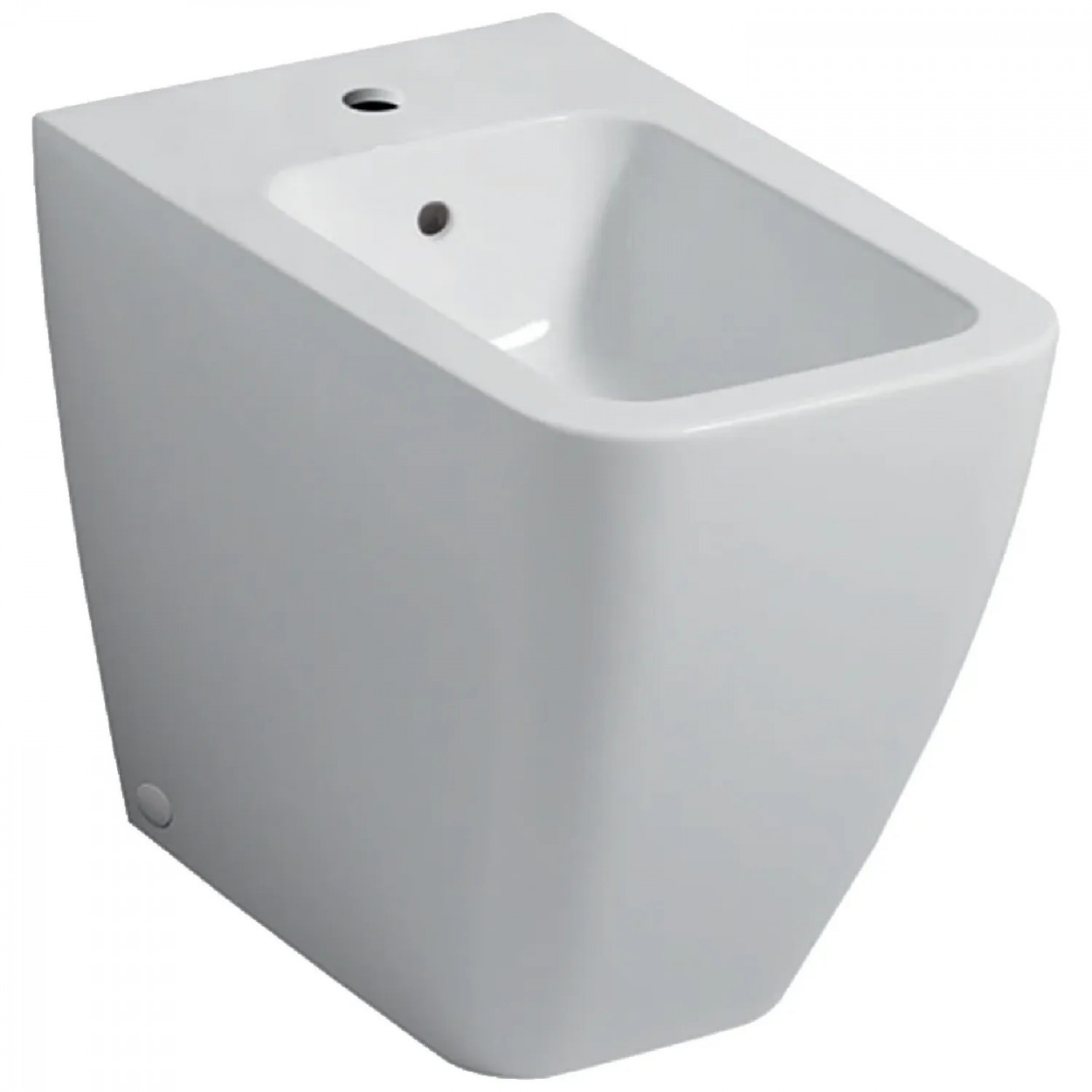 Bidet a terra filo muro Icon Square bianco lucido - Geberit