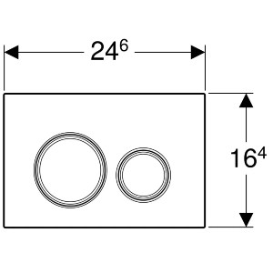 Placca di comando Sigma21 doppio tasto grigio sabbia - Geberit 2