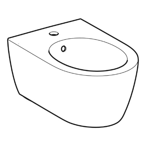 Bidet sospeso Icon bianco lucido 36x54 cm - Geberit | Meglioalge