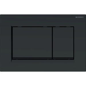 Placca di comando Sigma30 doppio tasto nero opaco - Geberit