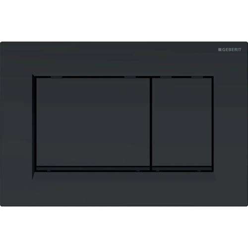 Placca di comando Sigma30 doppio tasto nero opaco - Geberit