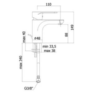 Miscelatore lavabo senza scarico Green cromo - Paffoni 2