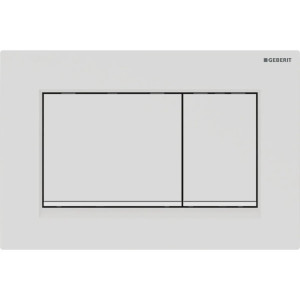 Placca di comando Sigma30 doppio tasto bianco opaco - Geberit