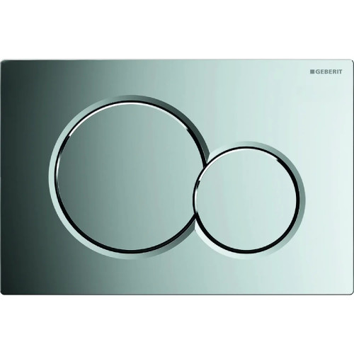 Placca Sigma01 doppio tasto cromo Geberit per WC - Meglioalge