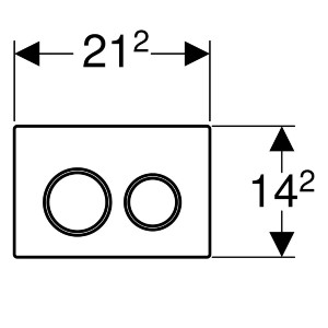 Placca Omega20 doppio tasto bianco/cromo Geberit - Meglioalge 2