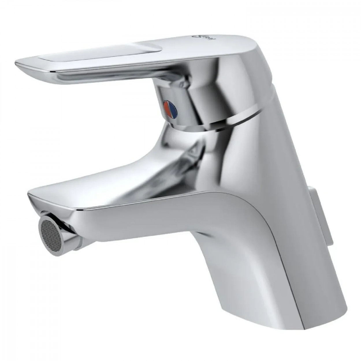 Miscelatore monocomando per bidet Ceramix Blu con tubi rigidi cromo –