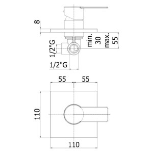 Miscelatore incasso doccia senza deviatore Tango cromo - Paffoni 2