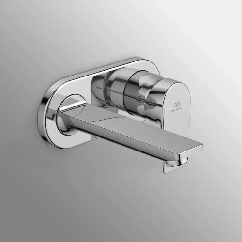 Miscelatore monocomando a parete per lavabo Ceramix cromo – Ideal Stan