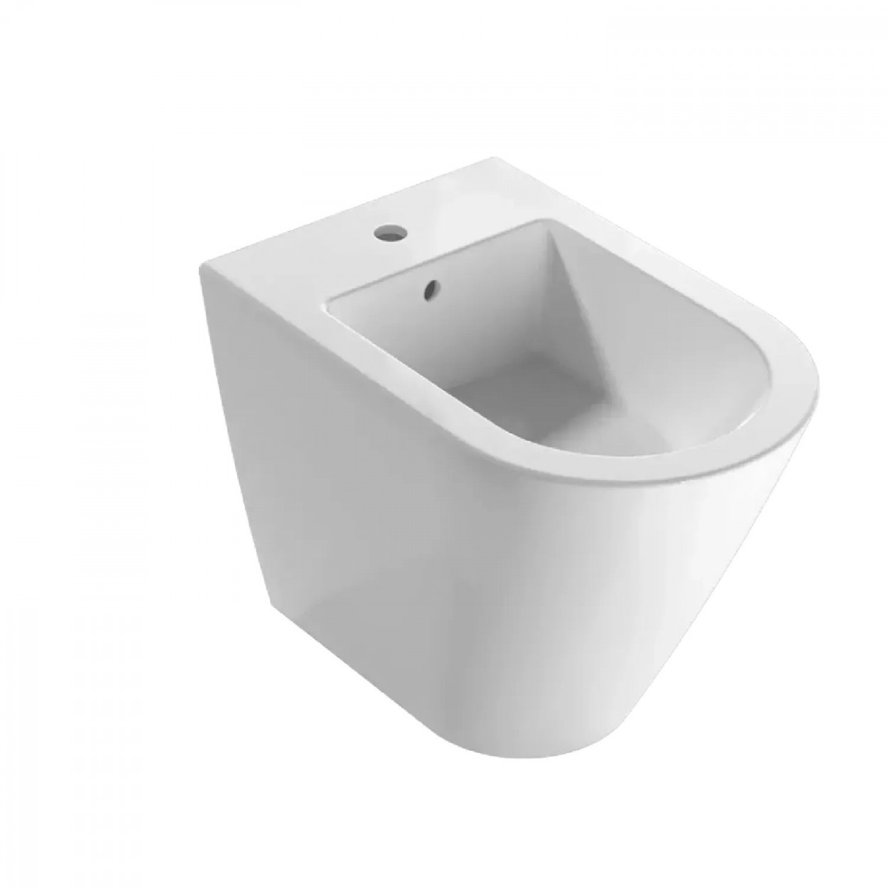 Bidet a terra filo muro Forty3 57x36x43h cm bianco lucido - Globo