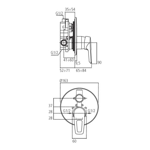 Miscelatore monocomando incasso doccia Ceramix Blue cromo – Ideal Stan